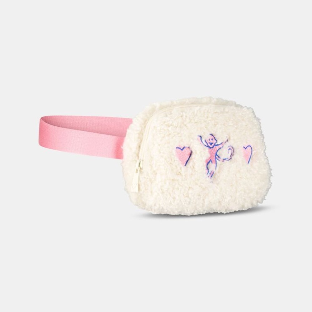 Roller Rabbit Embroidered Fleece Sherpa Belt Bag
